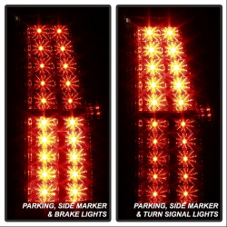 Тюнинговые задние тонированные фонаря для Chevrolet Tahoe 2007-2014 г.в. Светодиодные