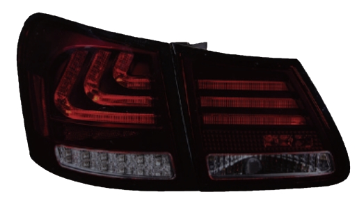 Комплект задней оптики для Lexus GS300/350 c 2006 - 2012 г.в. Красно-тонированная, светодиодная. С бегущим светодиодным поворотником