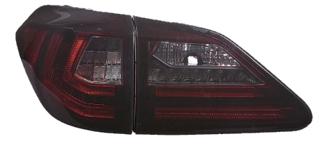Комплект задней оптики для Lexus RX300/350 c 2009 - 2015 г.в. Красно-тонированная, светодиодная. С бегущим светодиодным поворотником
