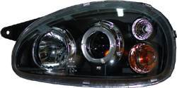 Для Opel Corsa B до 2000г.в. Тюнинг! Комплект альтернативной передней оптики. Ангельские глазки. Черная.